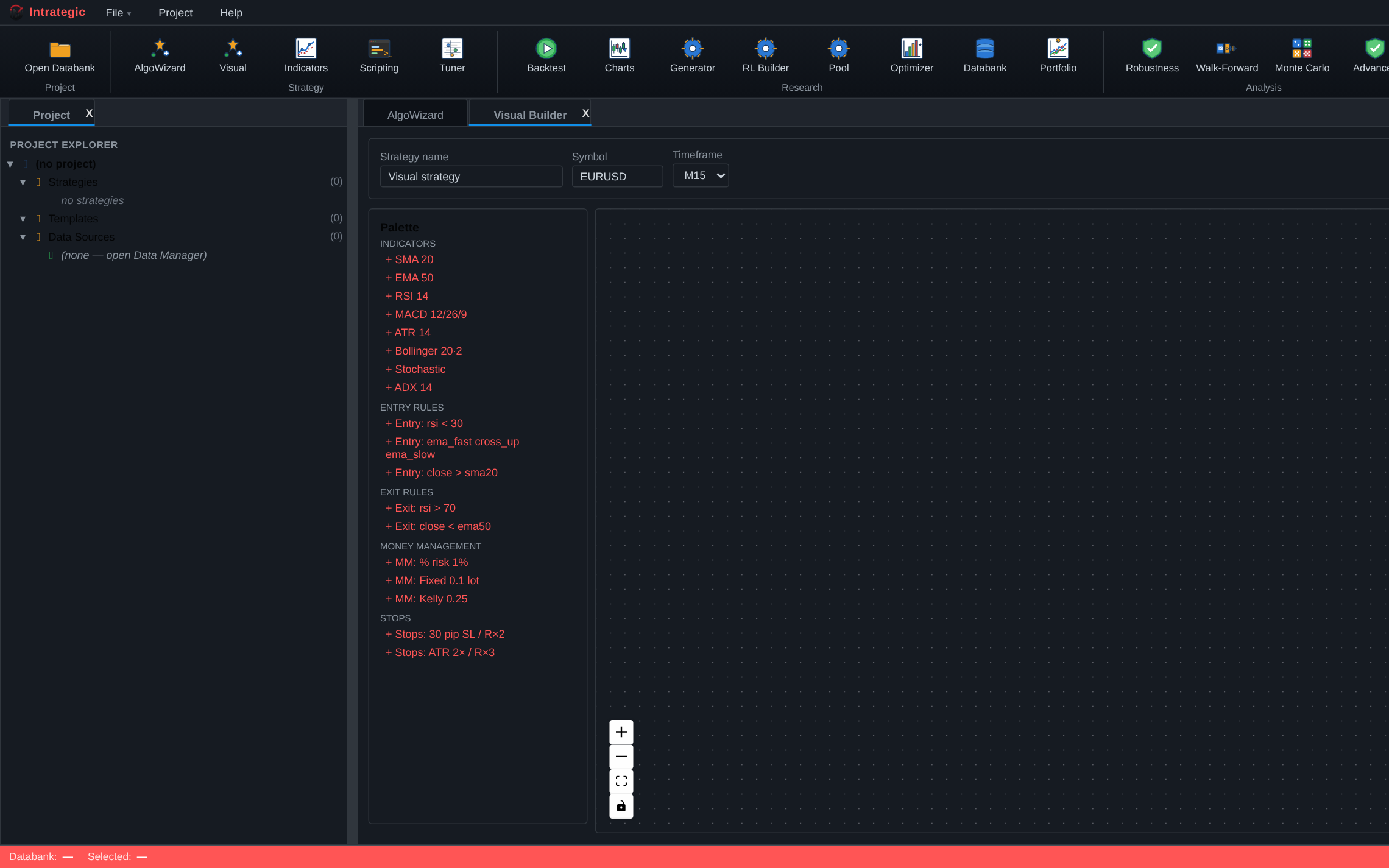 Intrategic — Visual Builder